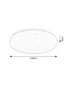 Rabalux Danny2, плафон 60W, 3000-6500K, D58cm, звезден ефект - 71447 - 10