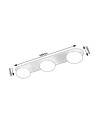 Rabalux Glowbells, плафон G9 3x25W, L63cm, сиво-бежаво - 71460 - 6