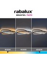Rabalux Brantiel, плафон 57W, 453x38cm, черно/бяло - 71470 - 9