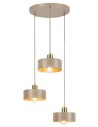 Rabalux Tisandra, висяща лампа, E27 3x25W, 48x45, сиво-бежаво - 72143