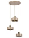 Rabalux Tisandra, висяща лампа, E27 3x25W, 48x45, сиво-бежаво - 72143 - 2