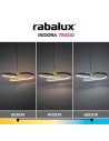 Rabalux Isidora, висяща лампа, 50W, 3000-6500K, D48, сиво-бежаво - 72400 - 9