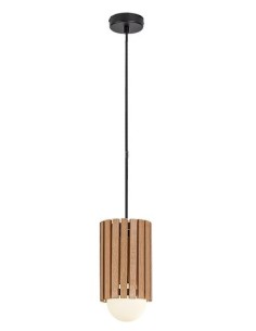 Rabalux Noxelle, висяща лампа, G9 1x5W, D13cm, черно+дъб - 72420 - Цена | LEDs4economy
