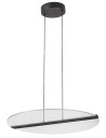 Rabalux Norael, висяща лампа, 24W, 3000K, D51cm, черно/прозрачно - 72483 - 2