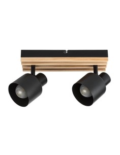 Rabalux Noxelle, плафон E14 2x10W, L27cm, черно+дъб - 73421 - Цена | LEDs4economy 2
