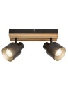 Rabalux Noxelle, плафон E14 2x10W, L27cm, черно+дъб - 73421 - 3