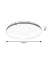 Rabalux Toma, плафон 40W, 4000K, D48cm, звезден ефект, IP44 - 75063 - 8