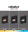 Rabalux Lunca, стълбищна лампа, 1W, 3000, 4500, 6500K, черно - 77195 - 8