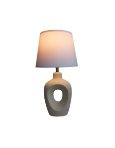 Rabalux Madelor, настолна бежова керамична лампа с бежов текстилен абажур, E14 1xMAX25W, В37.5 см, Д20 см, 150 см бял екстилен - 2