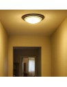 Rabalux Ufo, плафон, Е27 2 х Макс 60W, черно, опалово стъкло - 5133 - 7