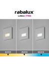 Rabalux Lunca, стълбищна лампа, 1W, 3000, 4500, 6500K, бяло - 77196 - 8