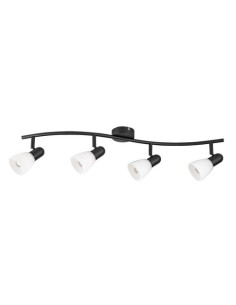 Rabalux Soma, спот черен метален с бял стъклен абажур, E14 4xMAX40W, Д70см, Ш14см, В16см, монтажен диаметър 8см, IP20 - 73094 -  2