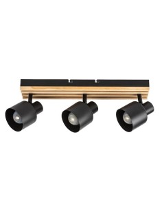 Rabalux Noxelle, плафон E14 3x10W, L41cm, черно+дъб - 73422 - Цена | LEDs4economy 2