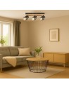 Rabalux Noxelle, плафон E14 3x10W, L41cm, черно+дъб - 73422 - 7