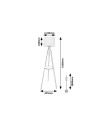 Rabalux Trevia, лампион, E27 1xMAX40W, H156cm, дъб - 74108 - 9