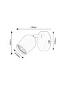 Rabalux Lianet, аплик, GU10 1x15W, L13cm, мат черно - 73101 - 6