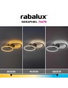 Rabalux Seraphiel, плафон 38W, 3000-6500K, L60cm, черно - 71479 - 9