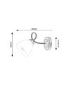 Rabalux Palomina, аплик, E27 1x60W, L26cm, бронз - 71480 - 7