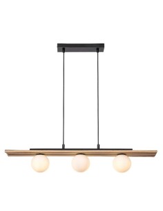 Rabalux Noxelle, висяща лампа, G9 3x5W, L80cm, черно+дъб - 72421 - Цена | LEDs4economy