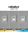 Rabalux Lunca, стълбищна лампа 1W, 3000, 4500, 6500K, бяло, сензор - 77198 - 8