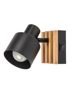 Rabalux Noxelle, аплик, E14 1x10W, H14cm, черно+дъб - 73420 - Цена | LEDs4economy 2