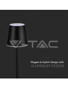 V-TAC 3W Презаредима Настолна Лампа Черна 4000 - 10194 - 2