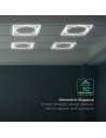 V-TAC 72W LED Борд Панел Осмоъгълен Lifud Driver 595x595мм Flicker Free 6500K - 24217 - 4