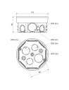 Разклонителна кутия KOPOS KO 97/5 Ø103 – за монтаж под мазилка - 2