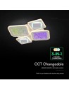 V-TAC 2x40W LED Декоративна Лампа за Таван с IR Дистанционно 3in1 Димируем Бял - 24522 - 7