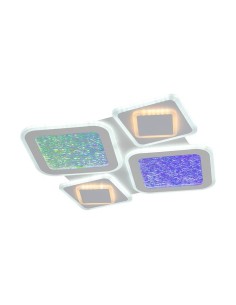 V-TAC LED плафон 2×40W 3in1 с дистанционно, бял