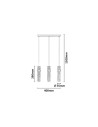 Rabalux 72187 Onixo, пендел, 24W, 3000K, L40cm, гънметал - 9