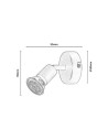 Rabalux 73145 Norton, аплик, GU10 1x25W, H9, 5cm, черно - 8
