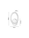 Rabalux 75090 Laven, аплик, 8W, 4000K, H24cm, гънметал, IP44 - 8