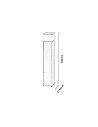 Rabalux 76341 Russet, подова лампа, 10W, 4000K, H16, 5cm, IP44 - 9