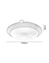 Rabalux 77237 Welro, плафон, E27 1x9W, D30, бяло, със сензор.IP65 - 9