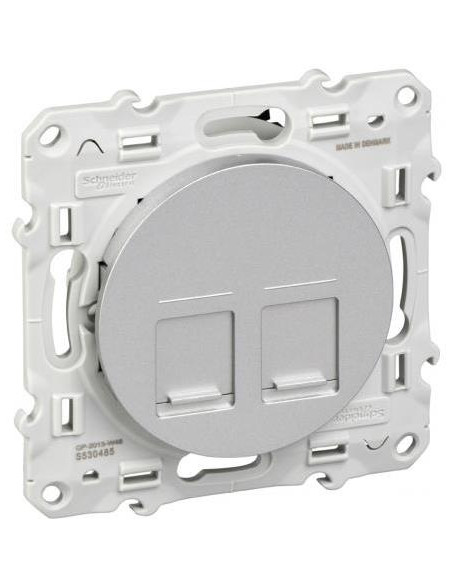 SE Компютърна розетка RJ45 2хUTP cat.6 цвят Алум