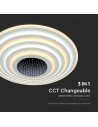 V-TAC 125W LED Осветител За Таван (D50x7CM) CCT: 3000-6500K Димираща + Дистанционно - 15359 - 5