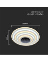 V-TAC 125W LED Осветител За Таван (D50x7CM) CCT: 3000-6500K Димираща + Дистанционно - 15359 - 8