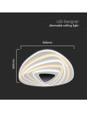 V-TAC 120W LED Осветител За Таван (51x50x7CM) CCT: 3000-6500K Димираща + Дистанционно - 15357 - 4