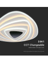 V-TAC 120W LED Осветител За Таван (51x50x7CM) CCT: 3000-6500K Димираща + Дистанционно - 15357 - 5