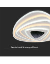V-TAC 120W LED Осветител За Таван (51x50x7CM) CCT: 3000-6500K Димираща + Дистанционно - 15357 - 7