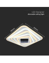 V-TAC 150W LED Осветител За Таван (50x50x7CM) CCT: 3000-6500K Димираща + Дистанционно - 15356 - 4