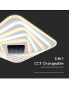 V-TAC 150W LED Осветител За Таван (50x50x7CM) CCT: 3000-6500K Димираща + Дистанционно - 15356 - 6