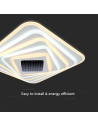 V-TAC 150W LED Осветител За Таван (50x50x7CM) CCT: 3000-6500K Димираща + Дистанционно - 15356 - 9