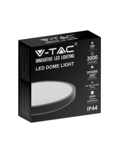 V-TAC 30W LED Плафон Кръг Черна Рамка 6400К IP44 - Цена | LEDs4economy 2