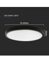 V-TAC 30W LED Плафон Кръг Черна Рамка 6400К IP44 - 3