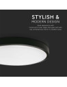 V-TAC 30W LED Плафон Кръг Черна Рамка 6400К IP44 - 8