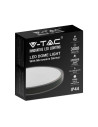V-TAC 30W LED Плафон Кръг Микровълнов Сензор Черна Рамка 4000К IP44 - 5