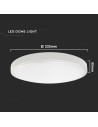 V-TAC 18W LED Плафон Кръг Бяла Рамка 6500К IP44 - 3
