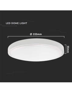 V-TAC 18W LED Плафон Кръг Бяла Рамка 4000К IP44 - Цена | LEDs4economy 2